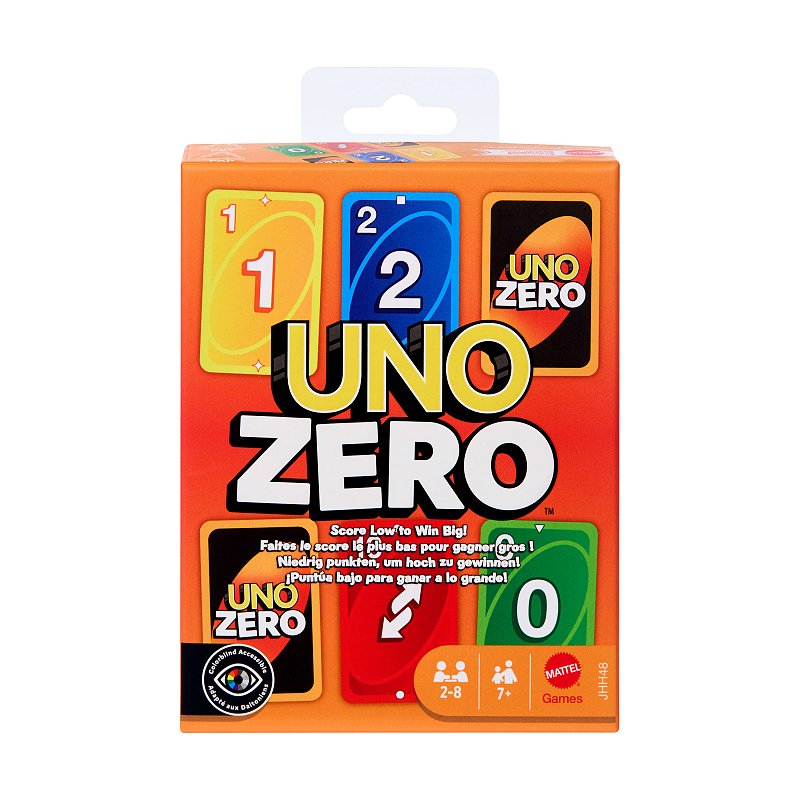 Games UNO Zero Kartenspiel für Kinder, Erwachsene und Familienabende, Partys und Reisen, enthält Kartenspiel und Punktekarte