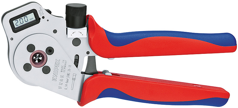 Knipex 97 52 65 DG A Kabel-Crimper Crimpwerkzeug Blau, Rot