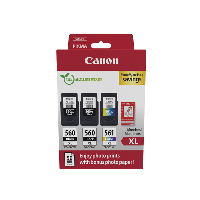 Canon PG-560XL x2/CL-561XL Photo Value Pack - Plus