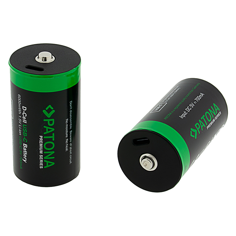 PATONA LR20 Mono D Wiederaufladbarer Akku Lithium