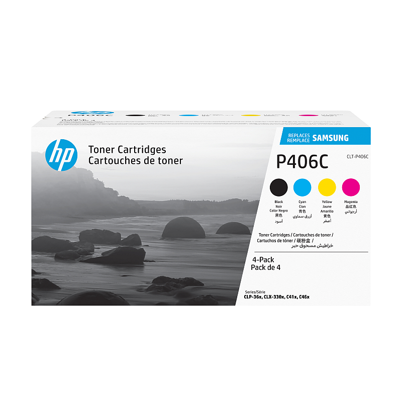 Samsung CLT-P406C 4er-Pack Cyan/Magenta/Gelb/Schwarz Original Tonerkartusche