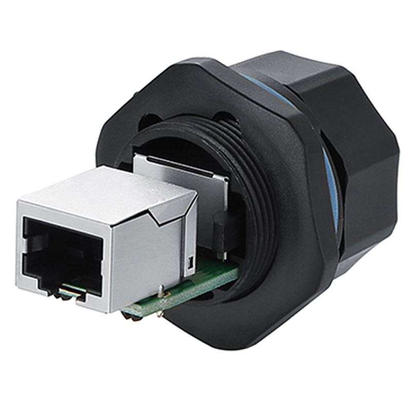 Alcasa IC06-R102 Drahtverbinder RJ45 Schwarz