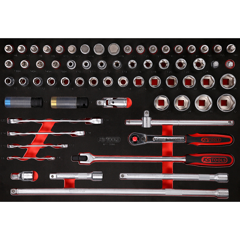 KS Tools 811.0066 Steckdosen/Steckdosen-Set Steckschlüssel-Satz