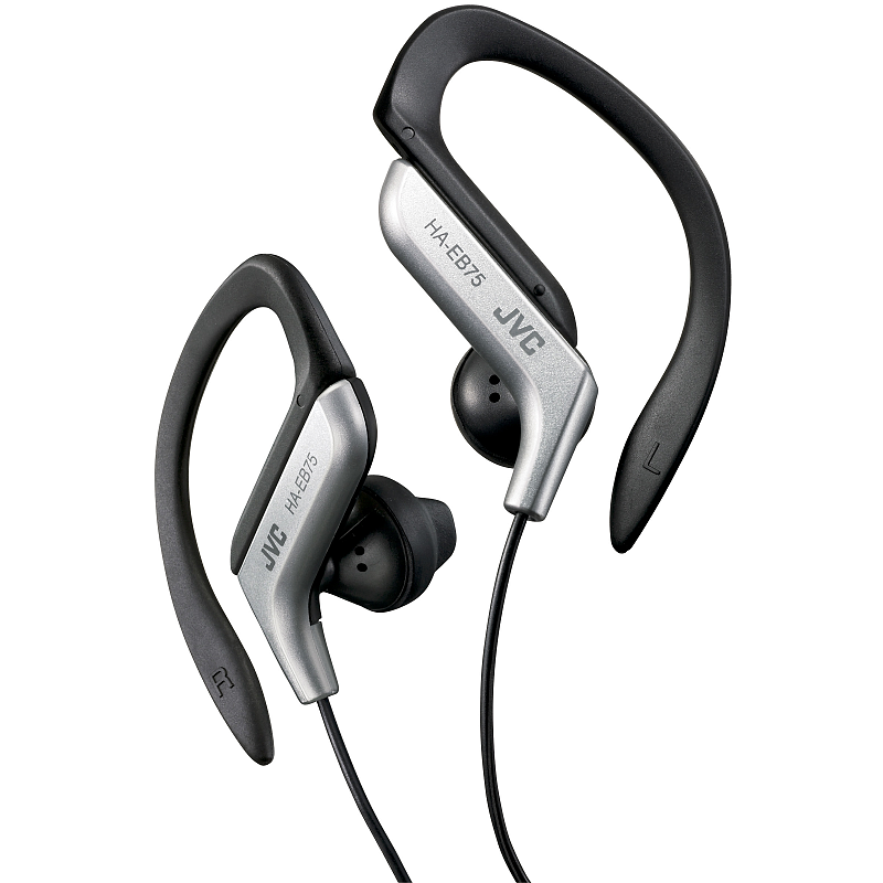 JVC HA-EB75 Kopfhörer Kabelgebunden Ohrbügel, im Ohr Sport Schwarz, Silber
