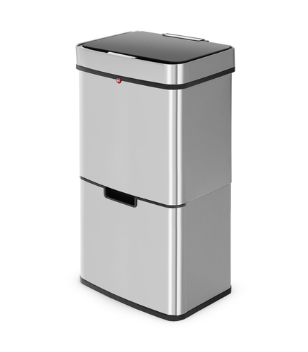 Hailo 0656-001 Küchenabfalltrennungssystem Kunststoff, Edelstahl Schwarz, Edelstahl