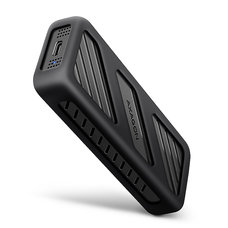 Axagon EEM2-20G NVMe-SSD-Gehäuse USB-C 3.2 20 Gbps 2230 - 2280 - schwarz M.2