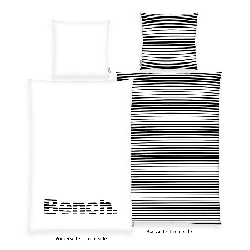 HERDING Bench Bettwäsche-Set 'Gestreift' - 80-x-80-cm-135-x-200-cm