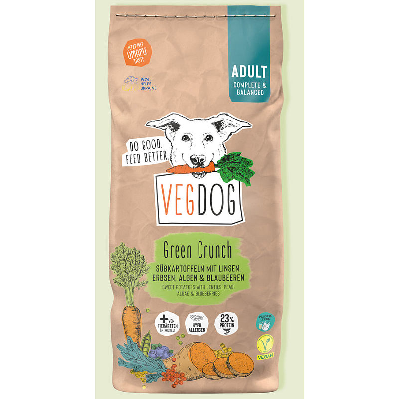 VEGDOG Green Crunch 5 kg Adult Linse, Erbse, Kartoffel