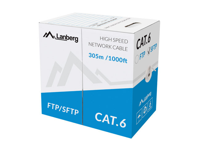 Lanberg LCS6-11CU-0305-S Netzwerkkabel Grau 305 m Cat6 SF/UTP (S-FTP)
