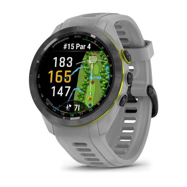 Garmin Approach S70 - 42 mm 3,05 cm (1.2") AMOLED Digital 390 x 390 Pixel Touchscreen Grau WLAN GPS