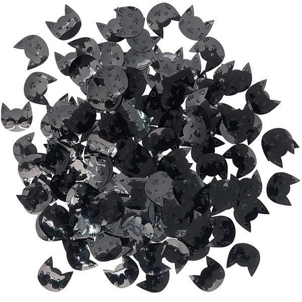 Rico Design Ohhh! Lovely! Flitterstreu Katzen Mix schwarz 200 Stück