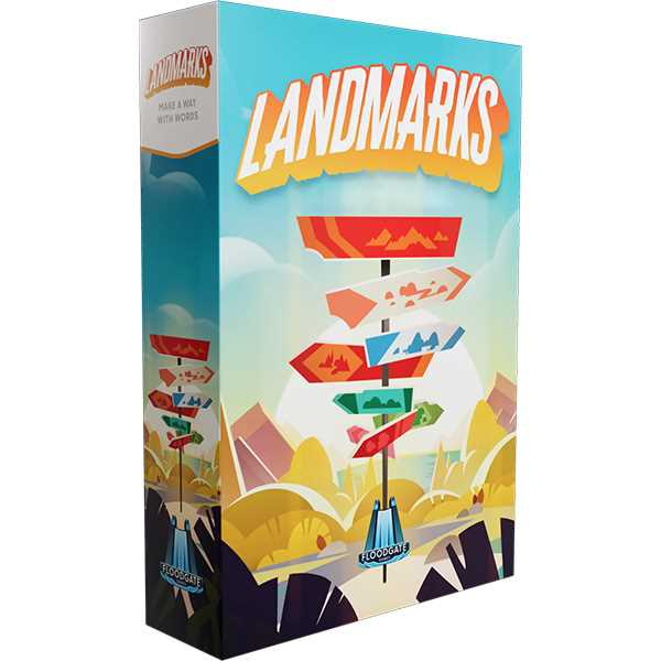 Asmodee Landmarks Landmarks is a word game of hidden paths and clever clues. Your party is lost deep in an island jungle, relying on you to guide them to safety and treasure! In this jungle, every word matters. Use strategic wordplay to send a chain of one-word clues. The connections between them will create a path leading to fortune and glory. Brettspiel