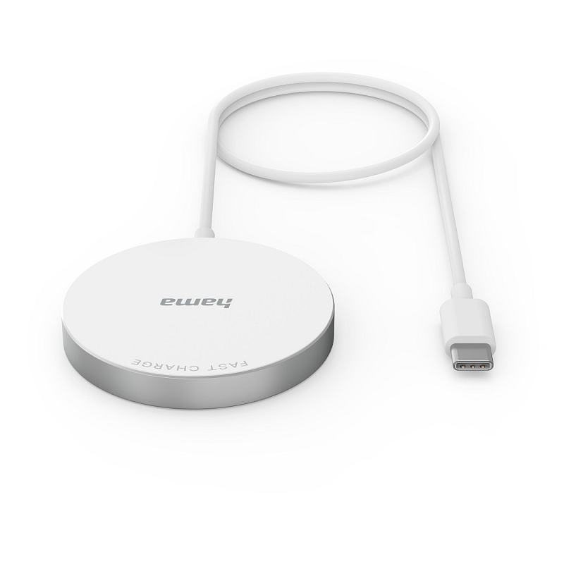 Hama MagCharge FC15 Handy, Smartphone Weiß USB Kabelloses Aufladen Schnellladung Drinnen