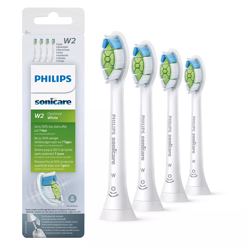 Philips Sonicare W2 Optimal White HX6064/10 Standard-Bürstenköpfe für Schallzahnbürste