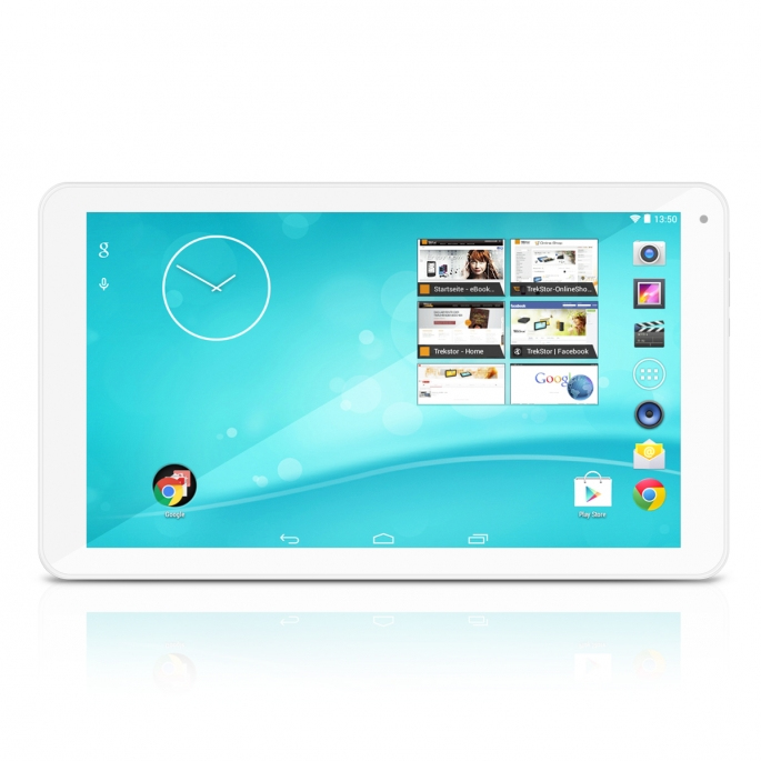 Trekstor SurfTab breeze 10.1 quad ARM 8 GB 25,6 cm (10.1") 1 GB Wi-Fi 4 (802.11n) Android Aluminium, Weiß