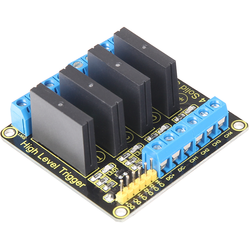 Joy-iT SBC-SSR01 Zubehör für Entwicklungsplatinen Relaismodul Schwarz, Blau, Gold, Silber