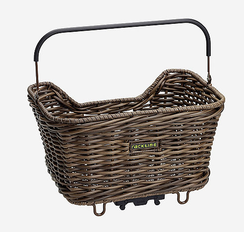 racktime 13020 Rahmen Fahrradkorb 20 l Weiden Braun