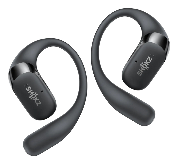 SHOKZ OpenFit 2 Kopfhörer Kabellos Ohrbügel, Offene Ohren Anrufe/Musik/Sport/Alltag Schwarz