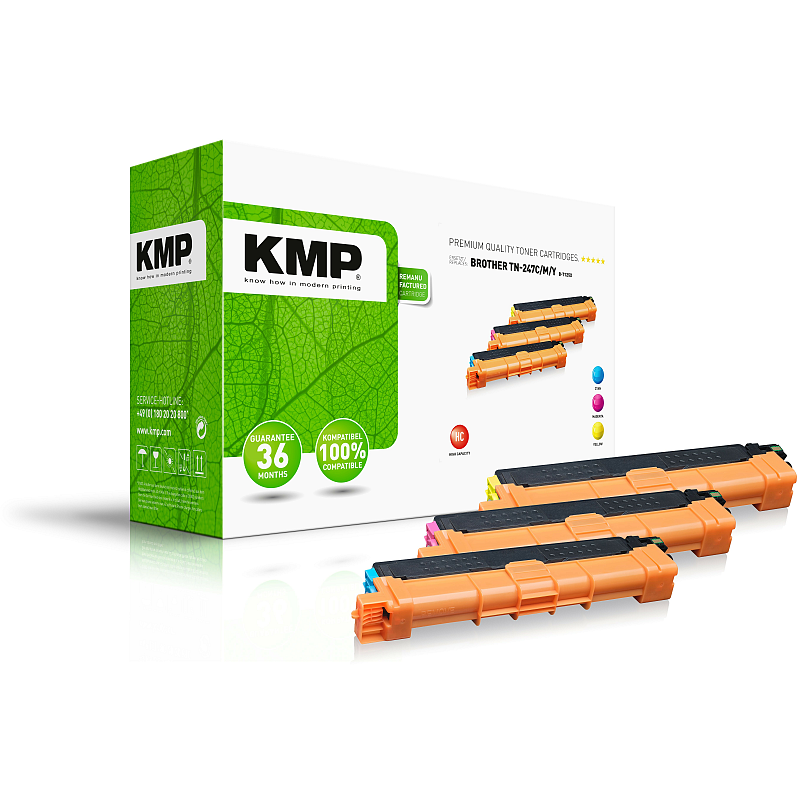 KMP B-T125X Tonerkartusche 3 Stück(e) Kompatibel Cyan, Magenta, Gelb