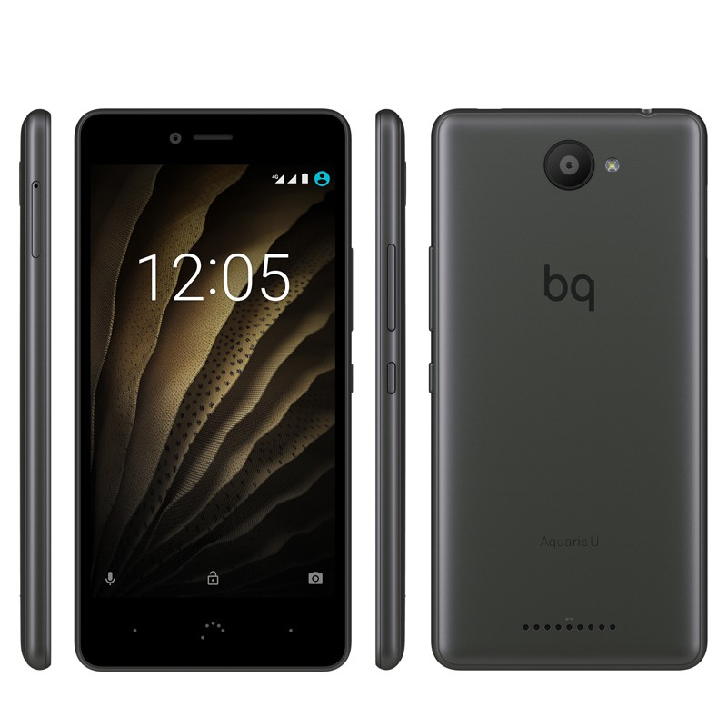 bq Aquaris U 12,7 cm (5") Dual-SIM Android 6.0.1 4G Micro-USB B 2 GB 32 GB 3080 mAh Schwarz, Graphit