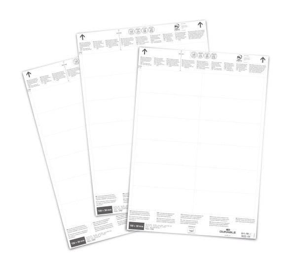 Durable 102202 selbstklebendes Etikett Rechteck Weiß 240 Stück(e)