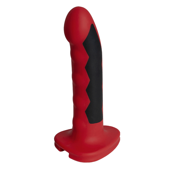 ElectraStim Silicone Fusion Komodo Electro Dildo Klassischer Dildo Analverkehr, Vaginaler Sex Schwarz, Rot Silikon 162 mm 3,6 cm