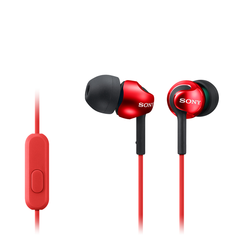 Sony MDR-EX110AP Kopfhörer Kabelgebunden im Ohr Anrufe/Musik Rot