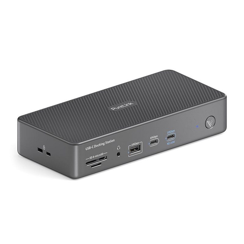 PureLink VL-D220 laptop-dockingstation & portreplikator Kabelgebunden USB 3.2 Gen 2 (3.1 Gen 2) Type-C Grau