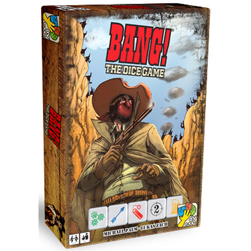 Asmodee BANG! The Dice Game The popular card game of spaghetti-western shootouts becomes a press-your-luck dice game, retaining all the hidden-role hilarity of the original! Brettspiel