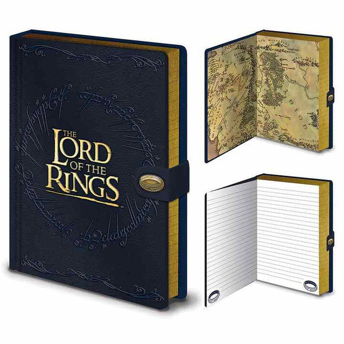 Close Up Lord of the Rings Notizbuch A5 240 Blätter Dunkelblau