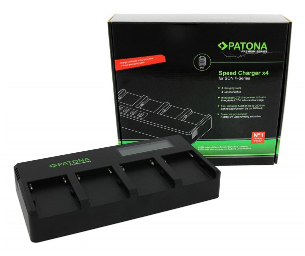 PATONA 1703 Akkuladegerät Batterie für Digitalkamera AC