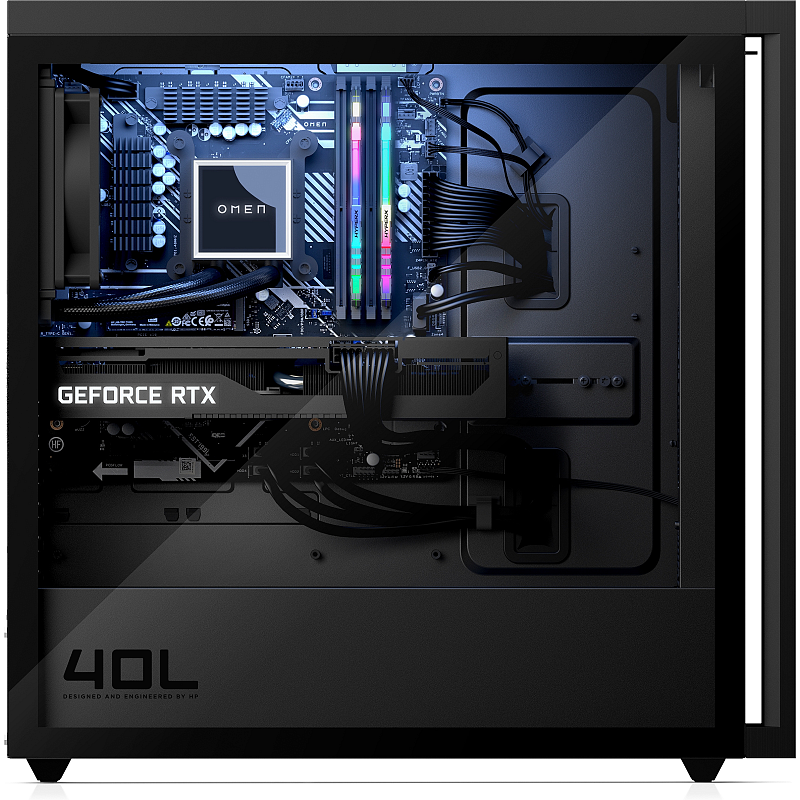 HP OMEN 40L GT21-1015ng AMD Ryzen™ 7 7800X3D 64 GB DDR5-SDRAM 2 TB SSD NVIDIA GeForce RTX 4080 SUPER Windows 11 Home Tower PC Schwarz