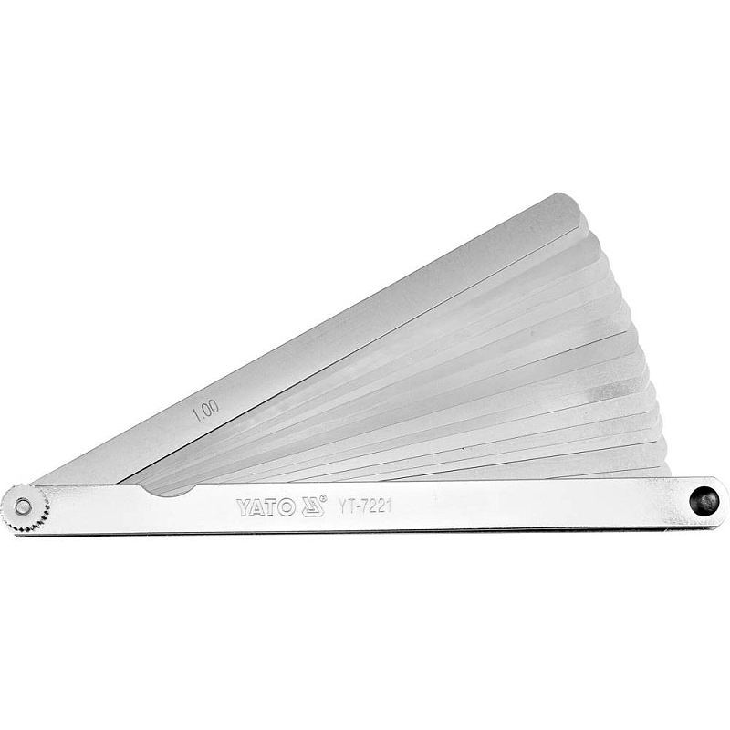 Yato YT-7221 Fühlerlehre Edelstahl 0.02,0.03,0.04,0.05,0.06,0.07,0.08,0.09,0.1,0.15,0.2,0.25,0.3,0.4,0.5,0.75,1 mm