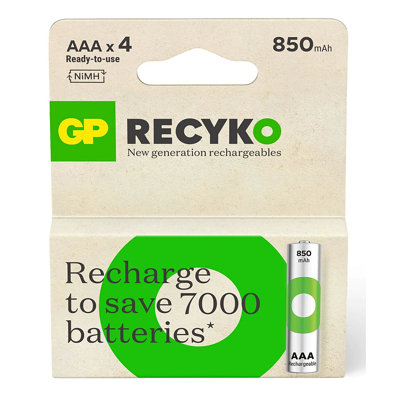 GP Batteries ReCyko Pro GPRCK85AAA099C4 Haushaltsbatterie Wiederaufladbarer Akku AAA Nickel-Metallhydrid (NiMH)
