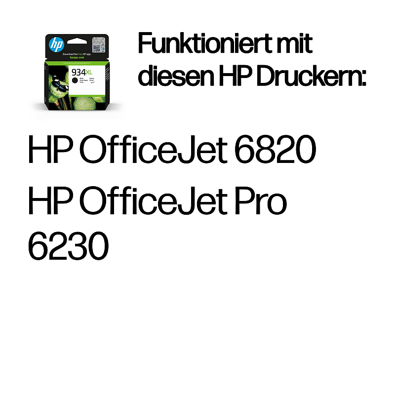 HP 934XL Schwarz Original-Druckerpatronemit hoher Reichweite