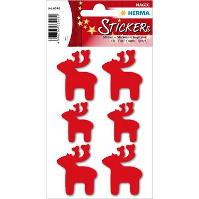 HERMA 6548 Dekorativer Aufkleber Filz Rot Permanent 6 Stück(e)