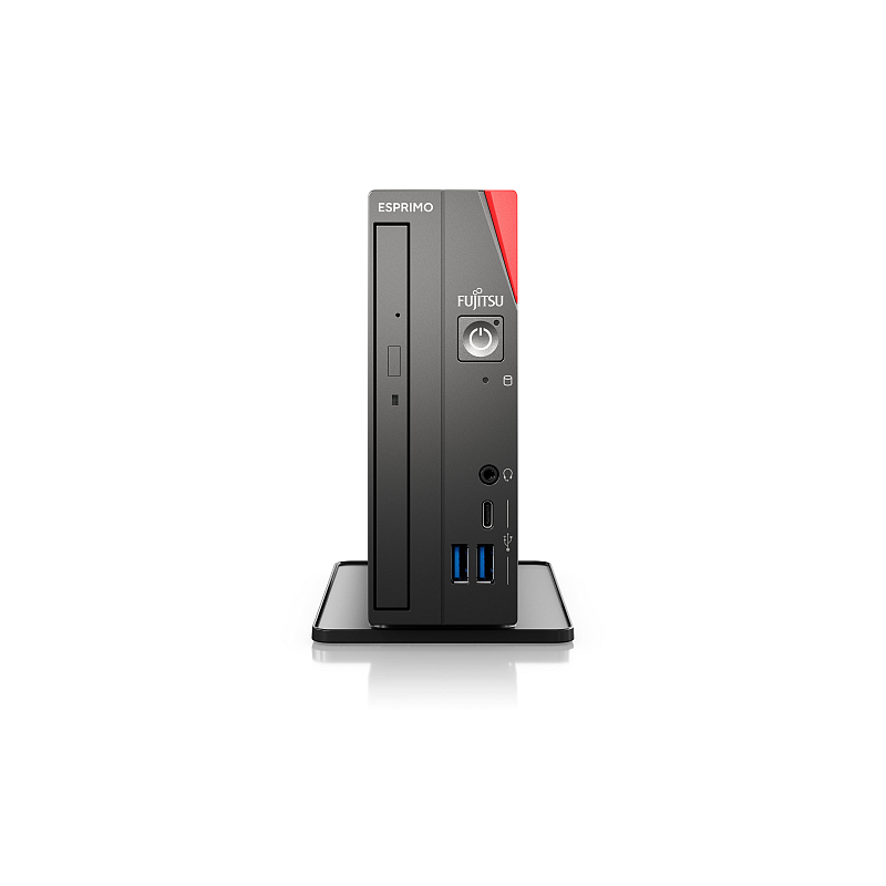 Fujitsu ESPRIMO G9012 Intel® Core™ i5 i5-12500T 16 GB DDR4-SDRAM 512 GB SSD Windows 11 Pro UCFF Mini-PC Schwarz, Rot
