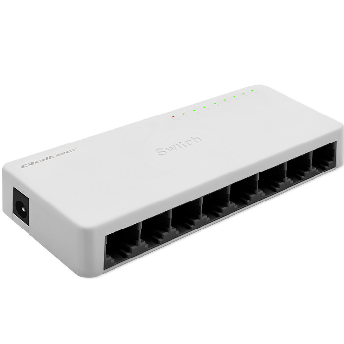 Qoltec 52246 Netzwerk-Switch Unmanaged Weiß