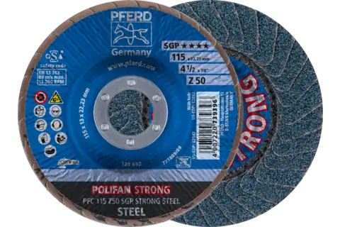 PFERD POLIFAN flap discs zirconia alumina Z SGP STRONG STEEL 10 Stück(e)