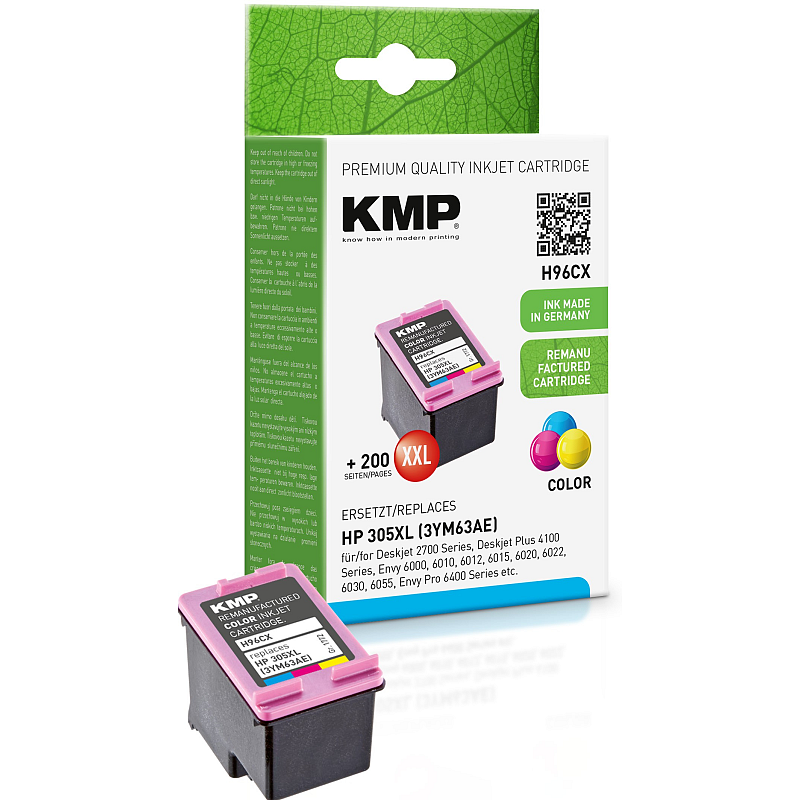 KMP SINGLEPACK H96CX Druckerpatrone 1 Stück(e) Kompatibel Hohe (XL-) Ausbeute Cyan, Magenta, Gelb
