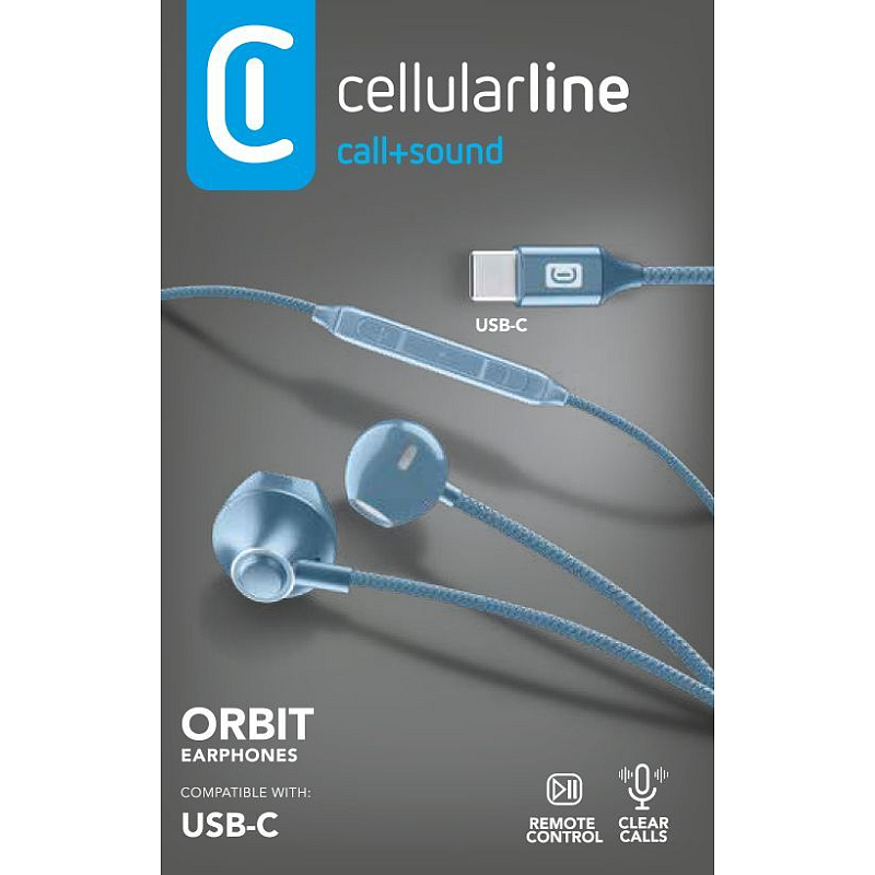 Cellularline ORBIT Stereo-Kapsel-Headset mit Mikrofon und Fernbedienung