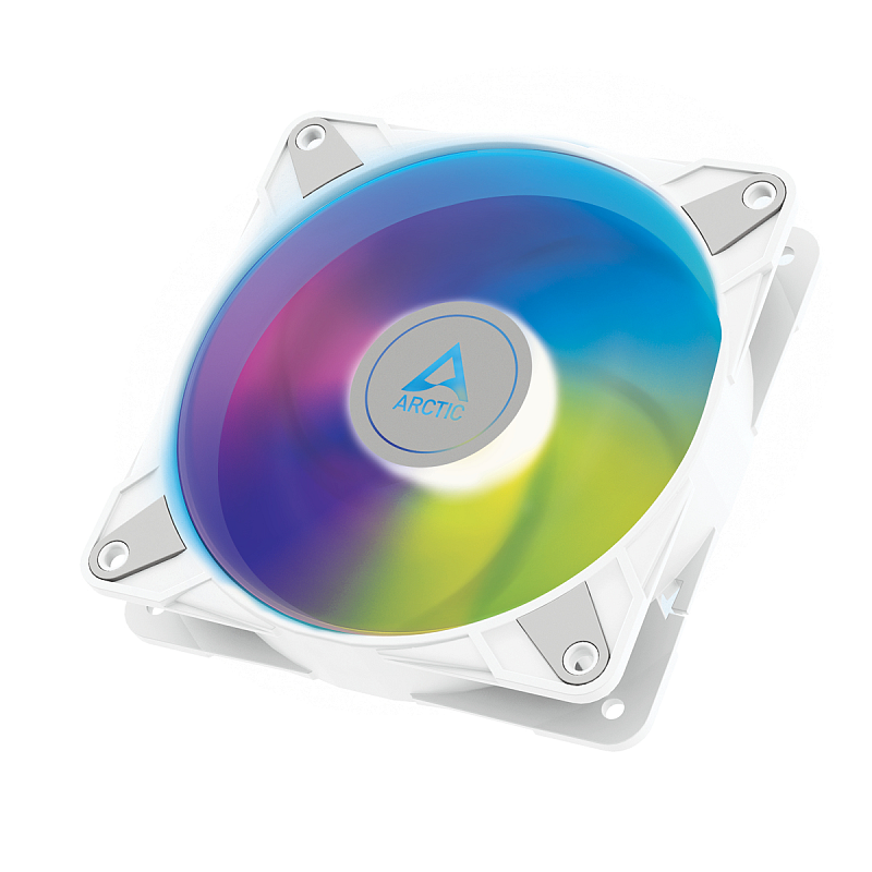 ARCTIC P12 PWM PST A-RGB 0dB - Semi-Passiver 120 mm Gehäuselüfter mit digitalem A-RGB in weiß