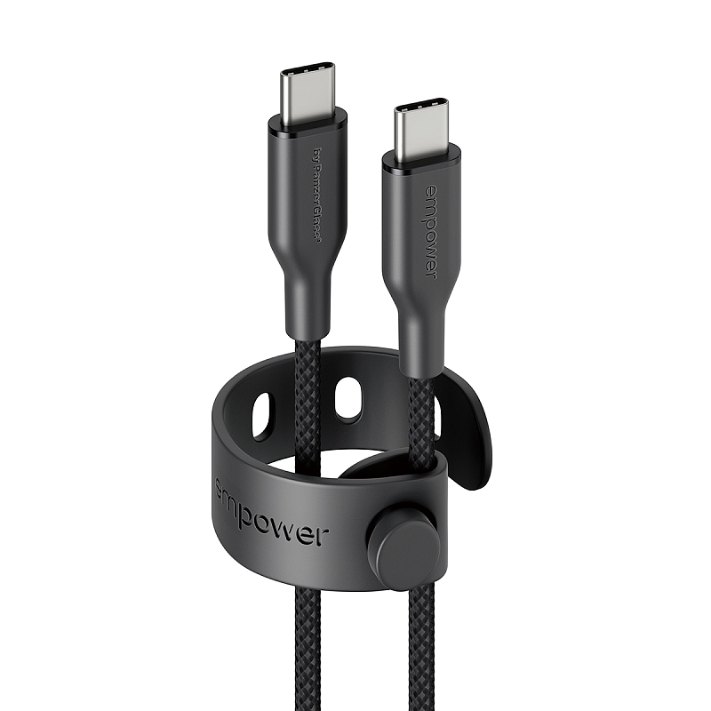 PanzerGlass empower™ by ® Racing 60W USB-C to USB-C Kabel | USB 2.0 | 1.2M | Weltall Schwarz