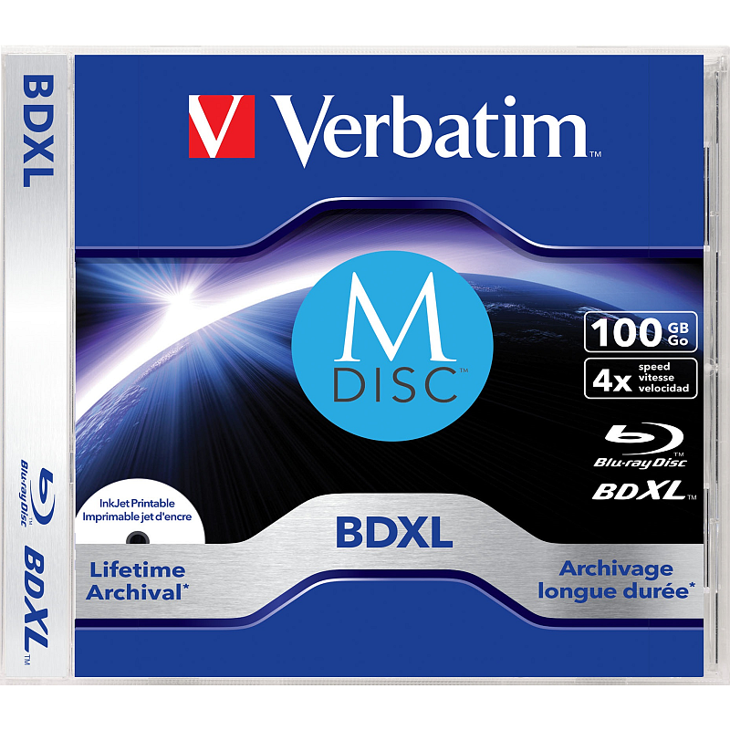 Verbatim MDISC Lifetime archival BDXL 100GB - 1er-Pack Jewel Case