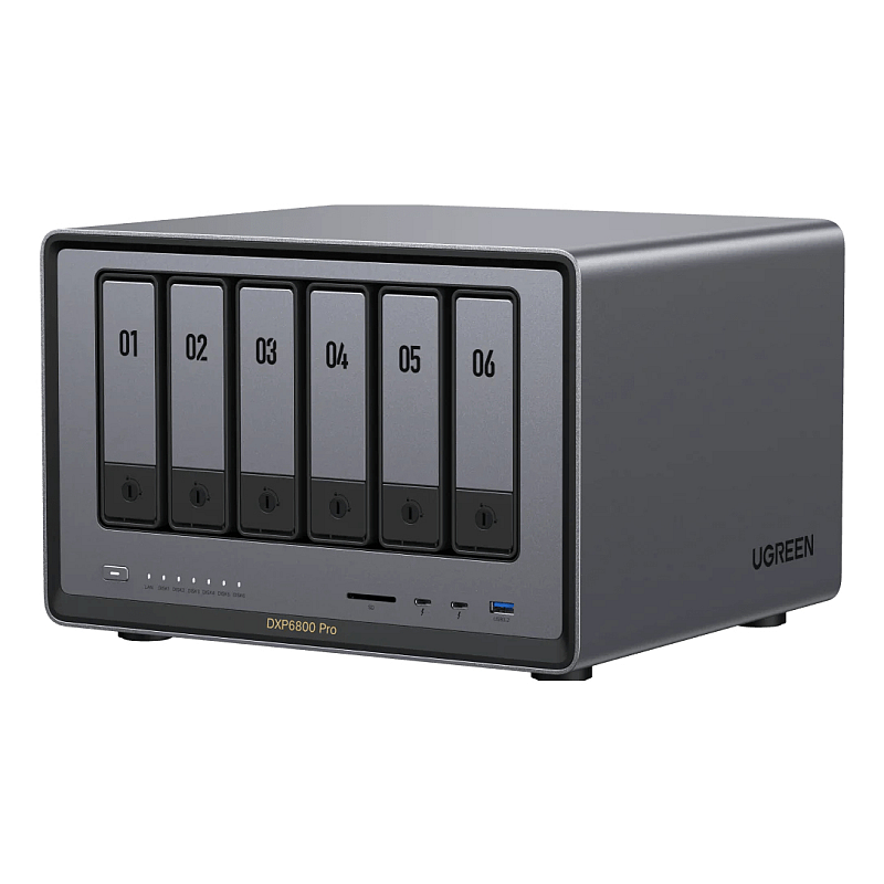 Ugreen NASync DXP6800 Pro NAS Kompakt Intel® Core™ i5 i5-1235U 8 GB DDR5 0 TB UGOS Pro Schwarz