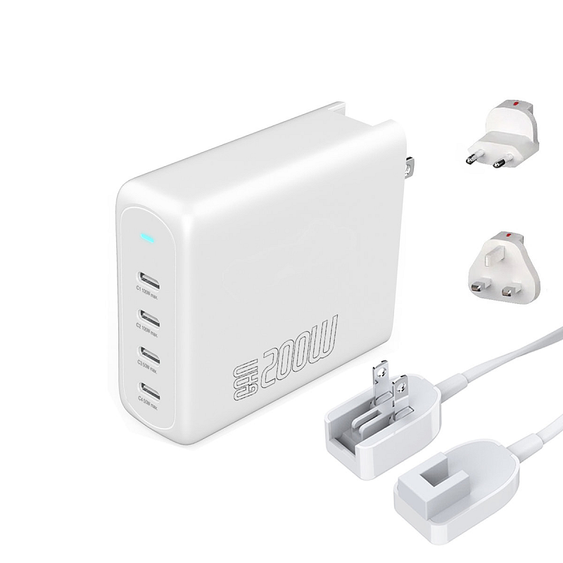 4smarts 545200 Ladegerät für Mobilgeräte Laptop, Tragbare Spielekonsole, Smartphone, Smartwatch, Tablets, Universal Weiß AC Schnellladung Drinnen