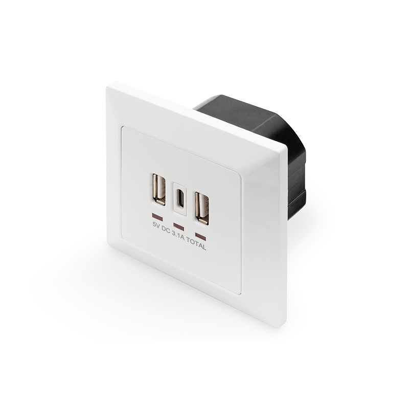Digitus Steckdose mit USB A & USB-C™ Ports, Unterputz-Montage