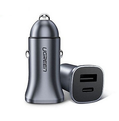 Ugreen 30780 Ladegerät für Mobilgeräte Universal Schwarz Zigarettenanzünder Schnellladung Auto
