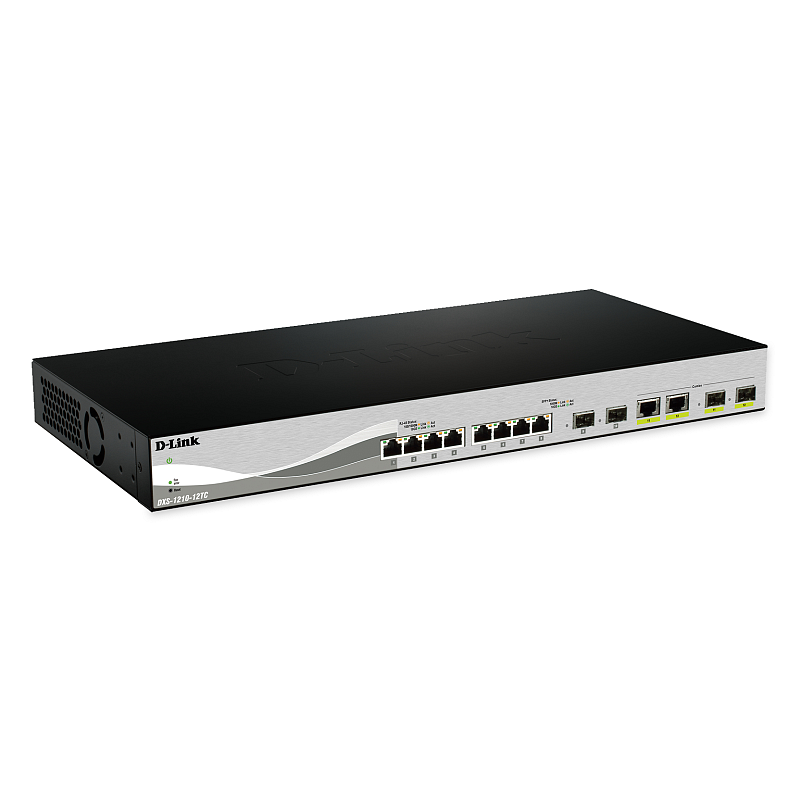 D-Link DXS-1210-12SC/E Netzwerk-Switch Managed L2 10G Ethernet (100/1000/10000) 1U Schwarz, Silber