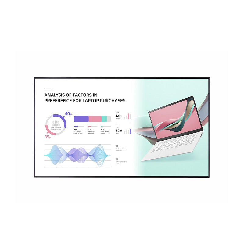 LG 86UH5J-H Signage-Display Digital Signage Flachbildschirm 2,18 m (86") IPS WLAN 500 cd/m² 4K Ultra HD Schwarz WebOS 24/7